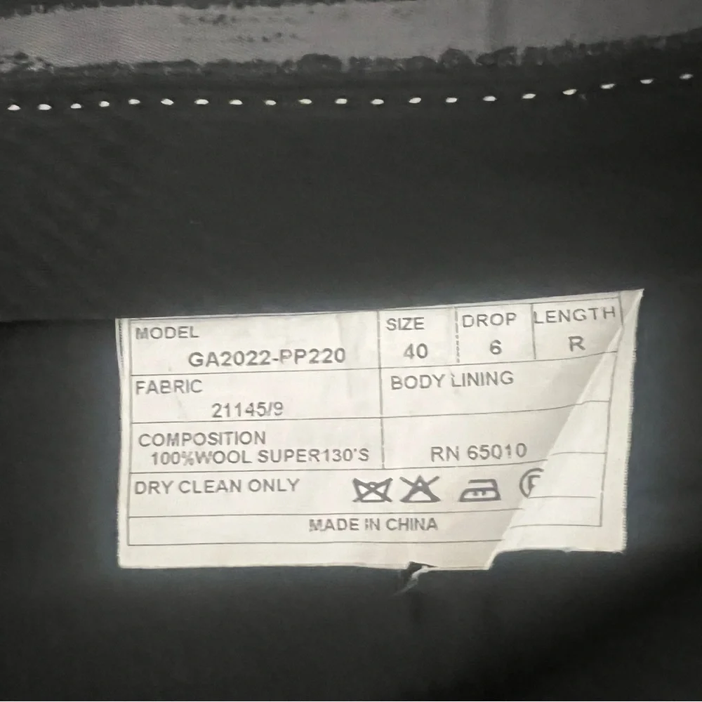 Givenchy 100% Wool Pants Mens Sz‎ 40R Black Straight Leg Fit Tailored Flat Front